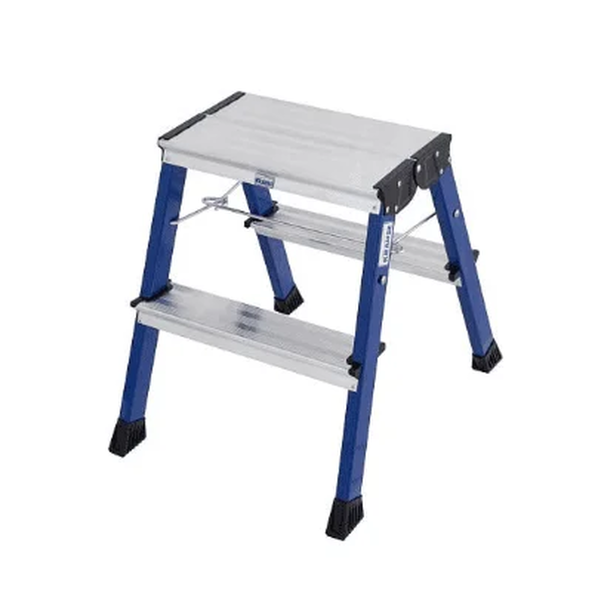 Складная алюминиевая подставка ROLLY 2×2 ступени, синяя